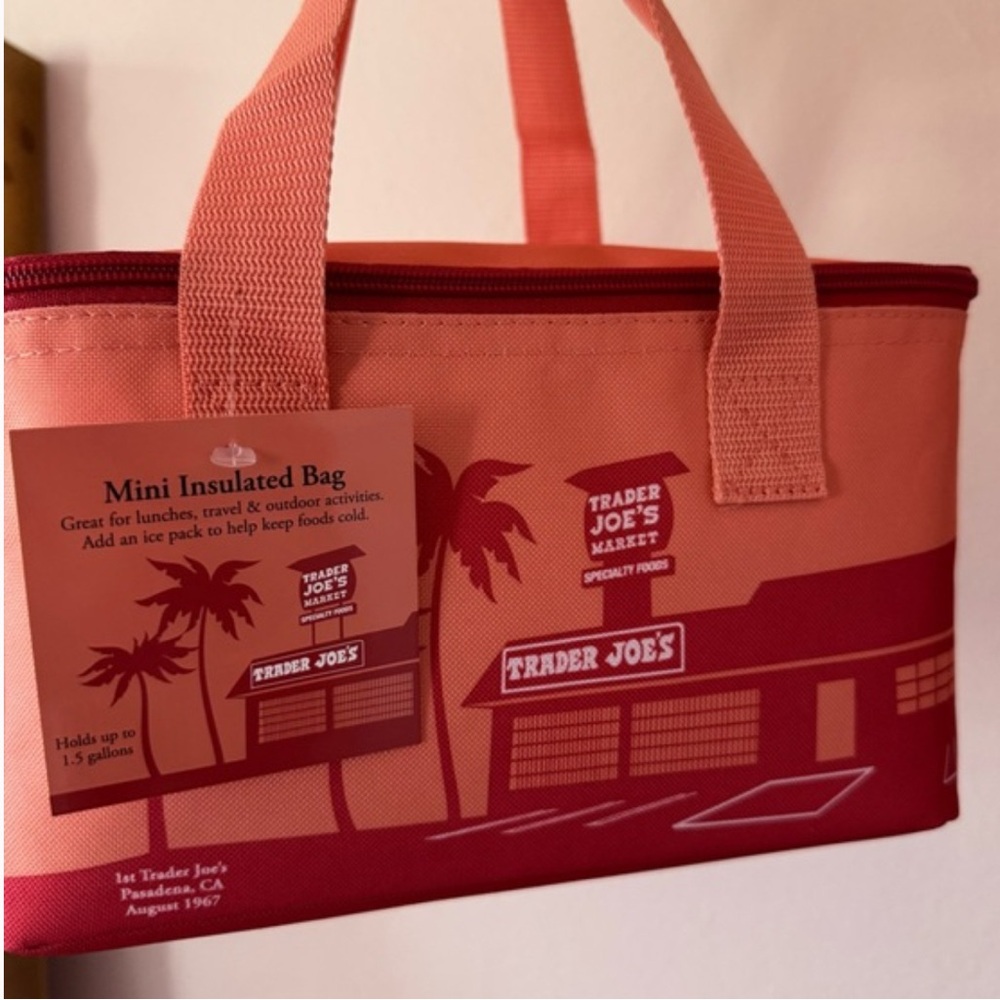 Peach color Insulated Mini Bag Trader Joe’s mini